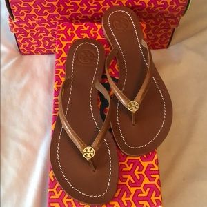 NIB Tory Burch Sandal Size 7.5 Royal Tan